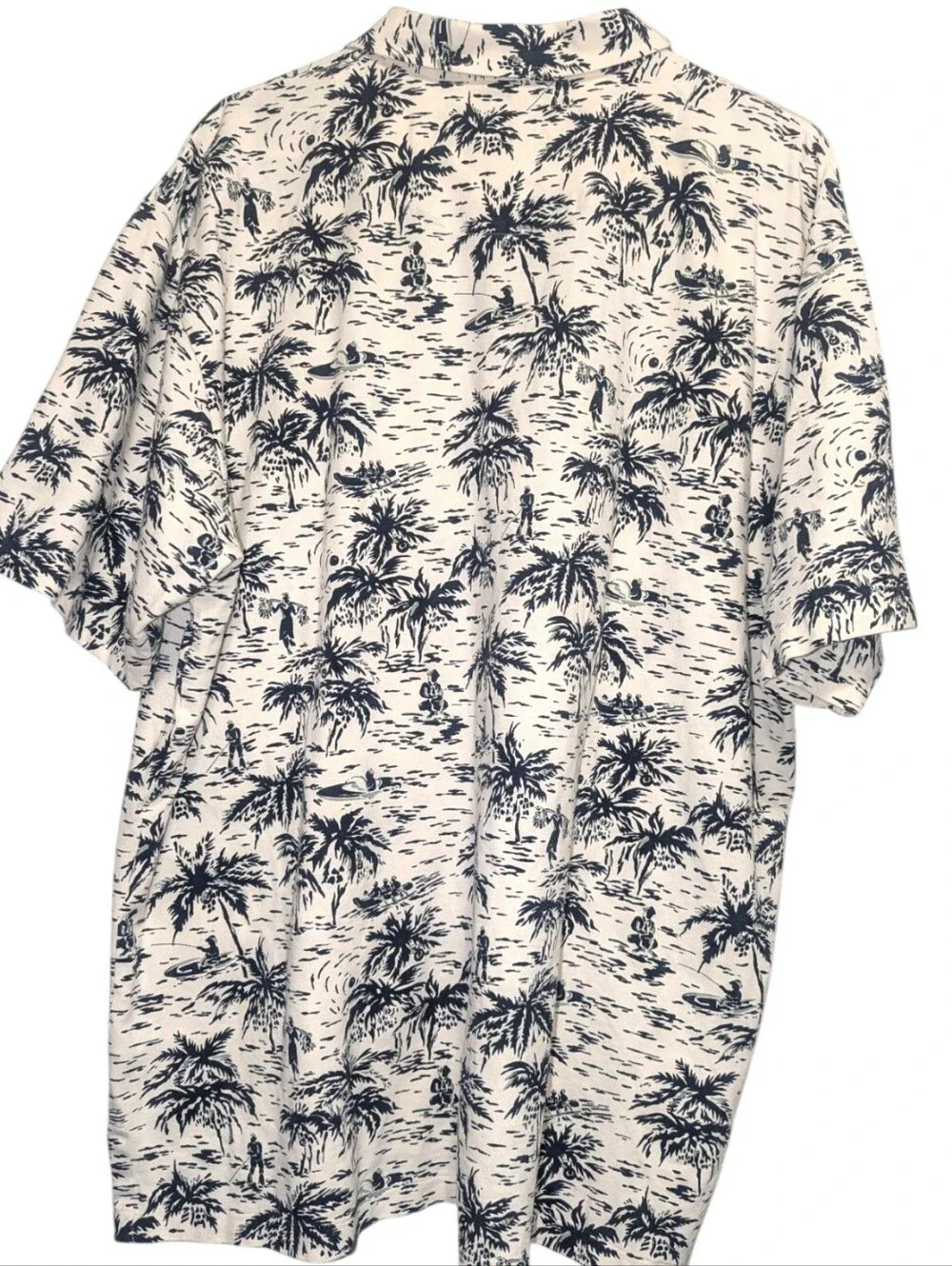 Vintage Polo Ralph Lauren Polo Shirt Mens  Blue Island Floral Hawaiian XXL